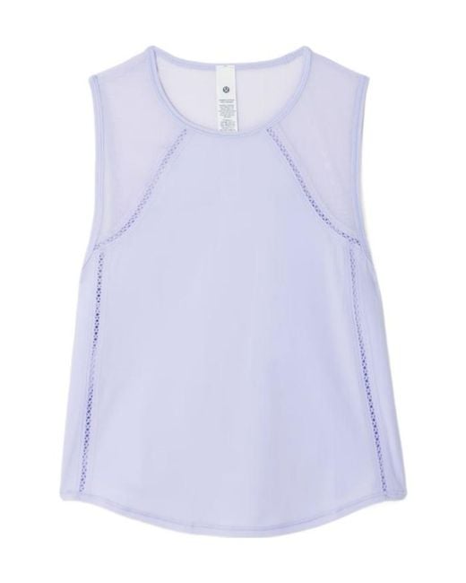lululemon athletica Purple Lace Trimmed Mesh Vest