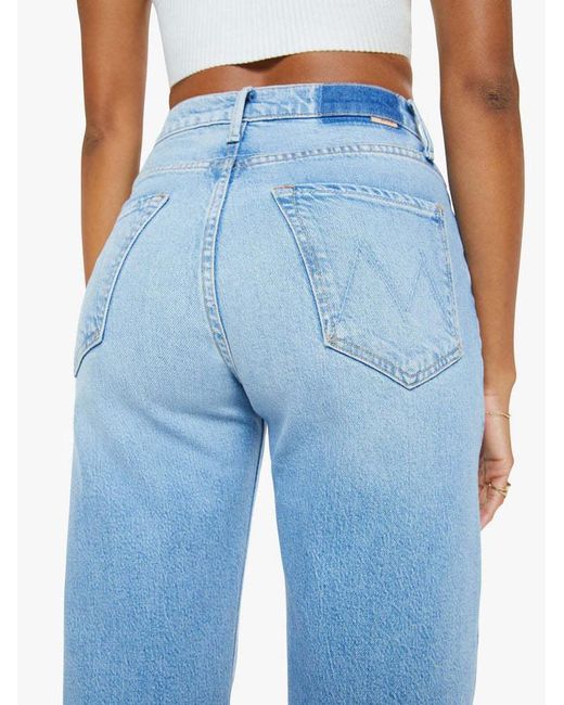 Mother Blue High-Waist Wide-Leg Jeans