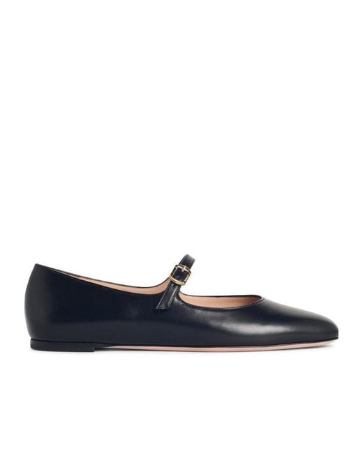 Bally Blue Rina Buckled Ballerina Shoes
