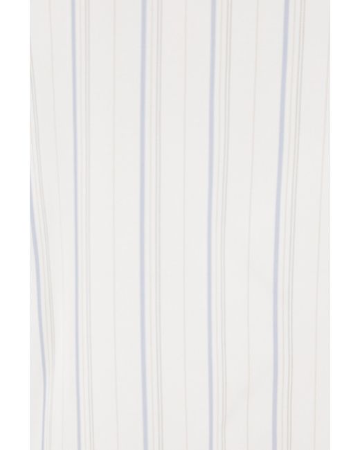 Comme des Garçons White Comme Des Garçons Shirt Striped Long-Sleeved Shirt for men