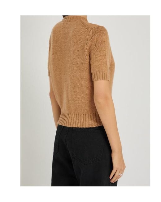 Khaite Brown Nora Stretch-Cashmere Cardigan