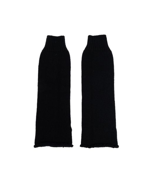 Dries Van Noten Black Rib Gloves for men
