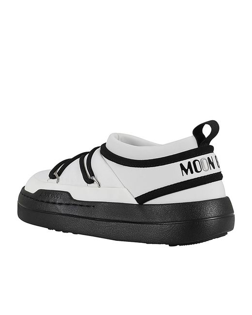Moon Boot Black Park Icon Logo-Print Sneakers