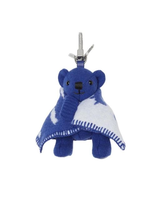Burberry Blue Teddy Bear Charm Keychain