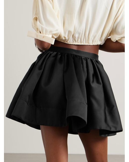 Rabanne Black Pleated Balloon Mini Skirt