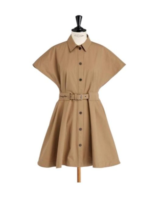 Dior Natural Iviera Short Belted Shirtdress