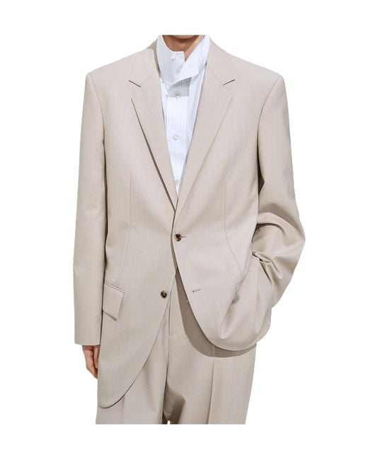Bottega Veneta White Wool And Cotton Jacket for men