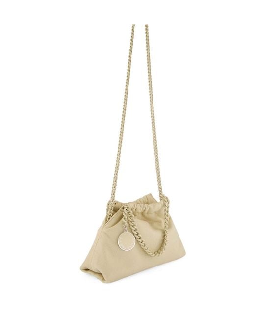 Stella McCartney Natural Falabella Mini Drawstring Shoulder Bag