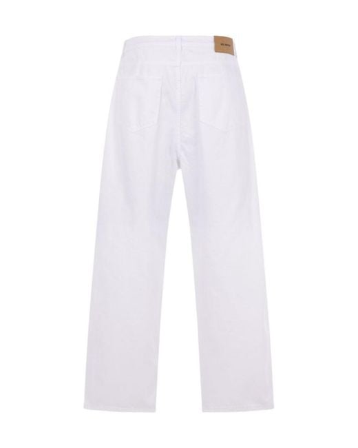 Hed Mayner White Straight-Leg Jeans for men