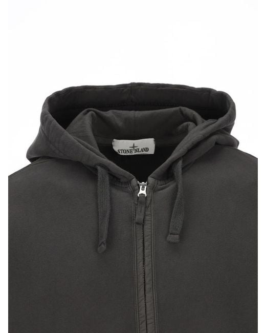 Stone Island Black Long-Sleeve Sweatshirt for men