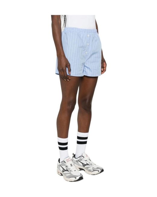 Sporty & Rich Blue Striped Shorts
