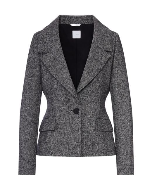 Dior Black Collared Long-Sleeved Casual Jacket