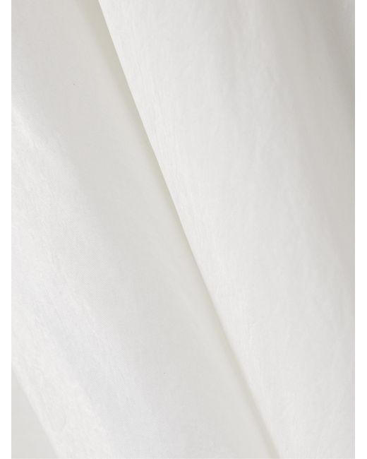 The Row White Gathered Detail Asymmetrical Skirt