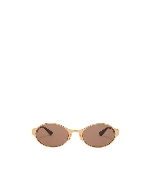 Bottega Veneta White Oval-Frame Sunglasses