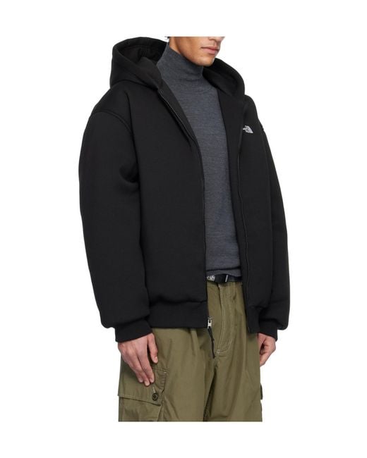 The North Face Blue 'Leather Pack' Hooded Casual Jacket for men