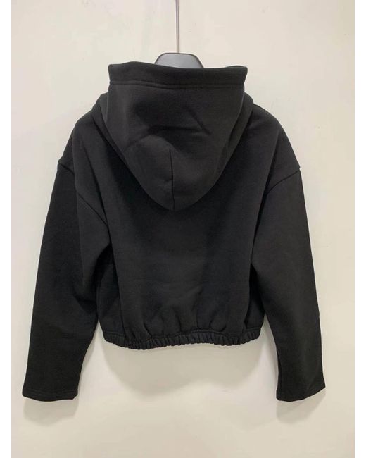XOXOGOODBOY Black Logo-Embroidered Cropped Hoodie