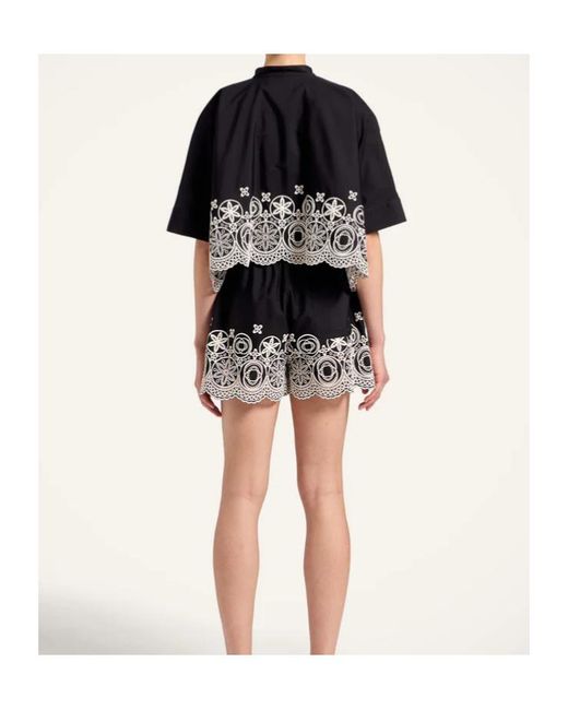 LaDoubleJ Black Pull-Up Shorts