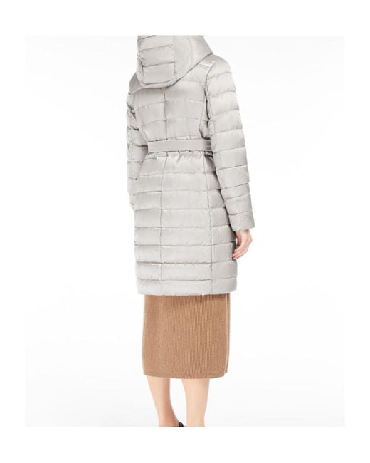 Max Mara Gray Reversible Down Jacket