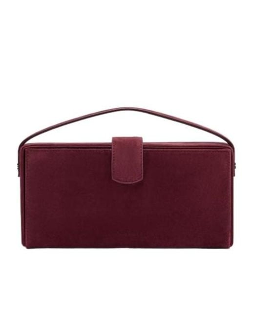 Magda Butrym Red Apolonia Suede Clutch
