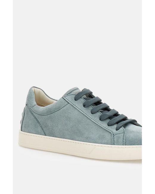 Tod's Blue Logo Printed Round Toe Sneakers for men