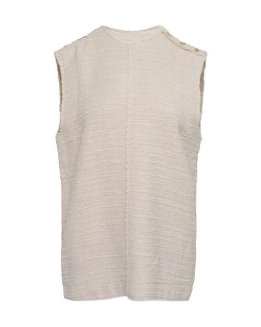 N°21 White Sleeveless Crewneck Top