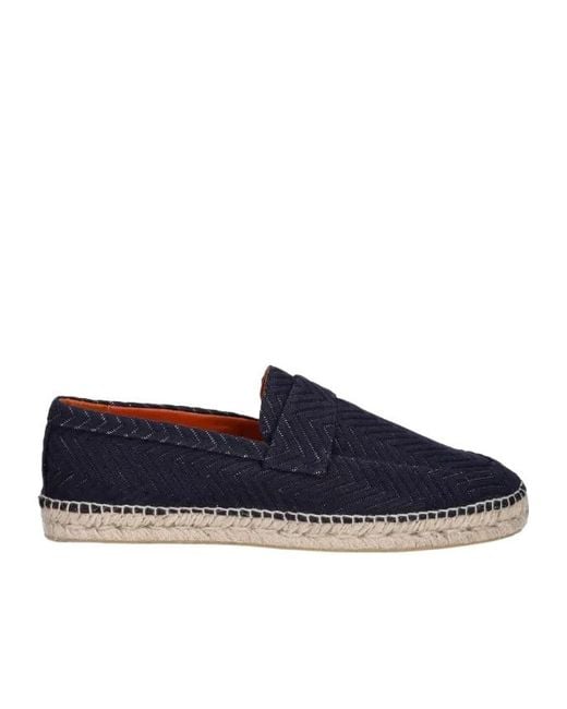 Missoni Blue Chevron Slip-On Espadrilles for men
