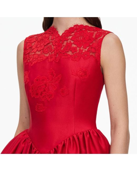 Self-Portrait Red Sleeveless Dress