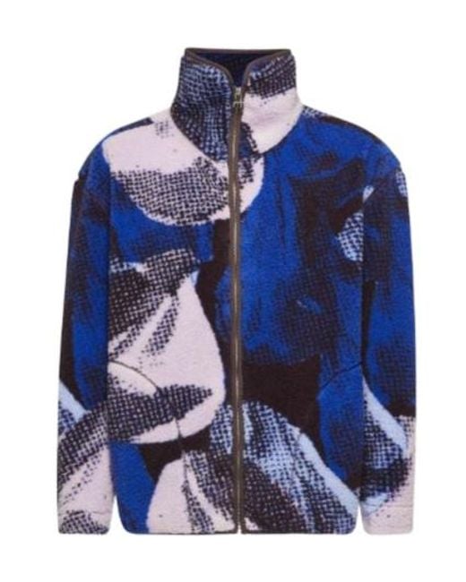 J.W. Anderson Blue Jw Anderson Graphic-Printed Zipped Jacket for men