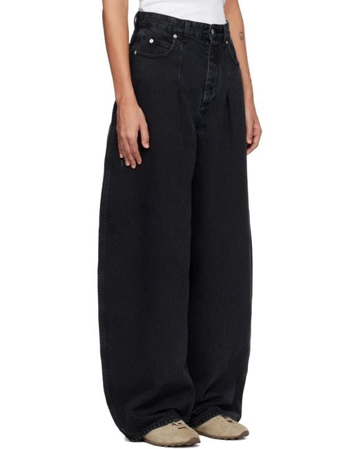 Jacquemus Black High Rise Curved Leg Jeans