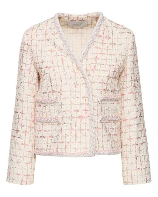 Giambattista Valli Natural Bouclé Lurex Jacket