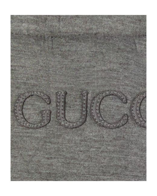 Gucci Gray Viscose Jersey Mini Skirt