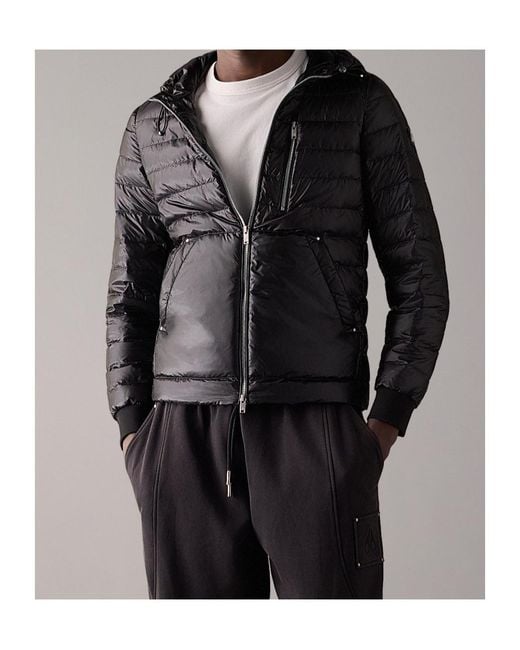 Moose Knuckles Black Cloud Walker Air Down Jacket for men