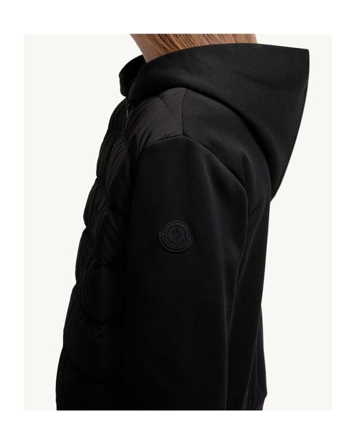 Moncler Black Zip-Up Quilted Jacket