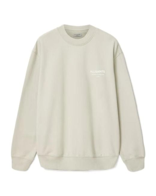 AllSaints White Dreamer Oversized Crew Neck Sweatshirt for men