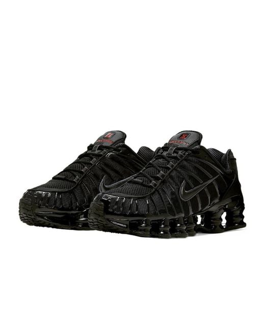 Nike Black Shox Tl Lace-Up Sneakers for men