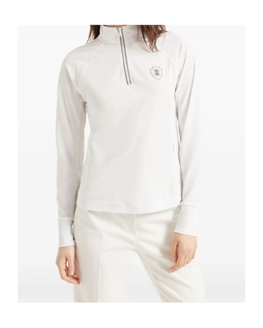 Brunello Cucinelli Gray Half Zip Turtleneck Sweatshirt
