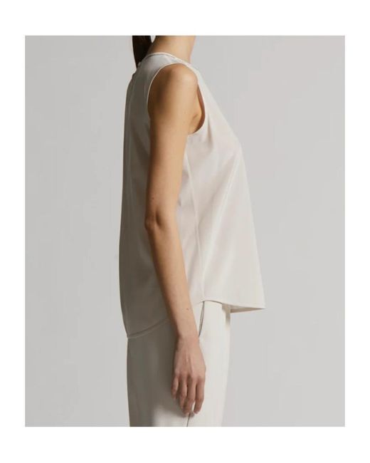 Peserico Multicolor Embellished Sleeveless Top