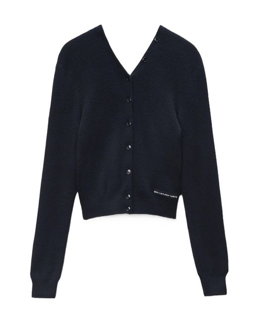 Alexander Wang Blue Wool Blend Cardigan