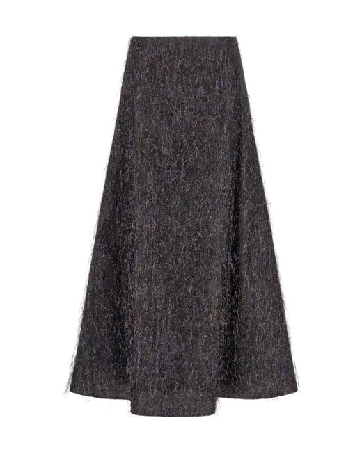 Peserico Gray A-Line Skirt