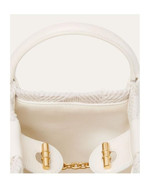 Loro Piana White Bale Mini Shoulder Bag