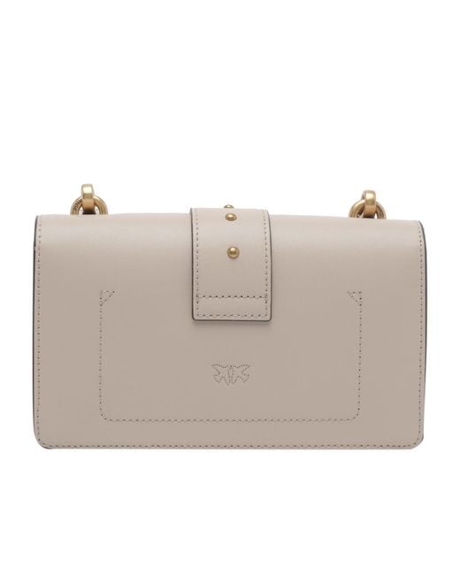 Pinko Gray Flap Shoulder Bag