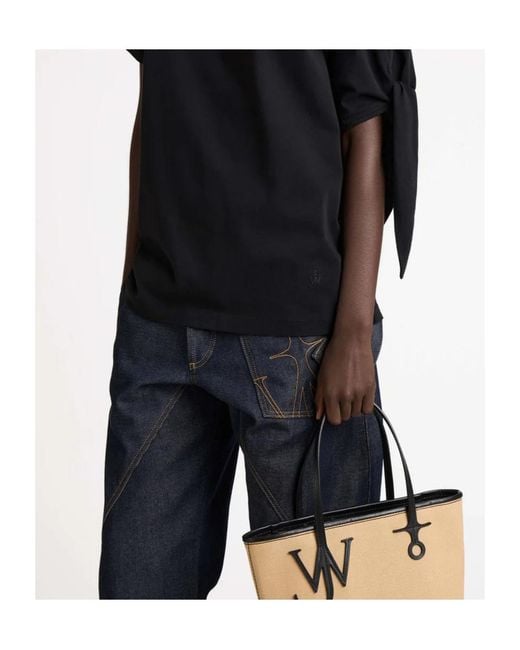 J.W. Anderson Black Jw Anderson Knotted Sleeve T-Shirt