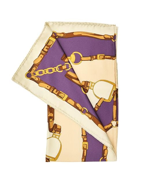 Gucci Pink Chain Print Square Scarf
