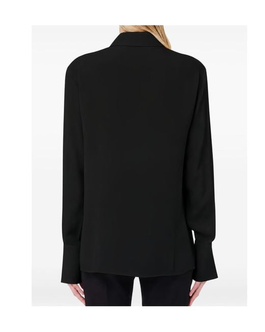 Liu Jo Black Long-Sleeve Button-Up Shirt
