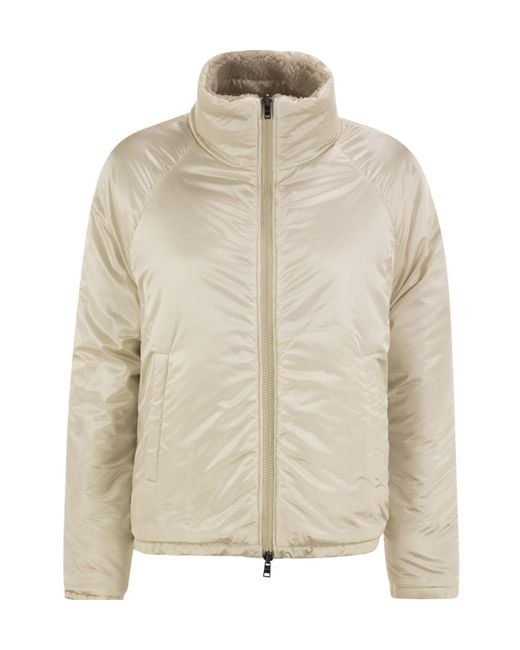 Herno Natural Reversible Stand-Collar Zip Jacket