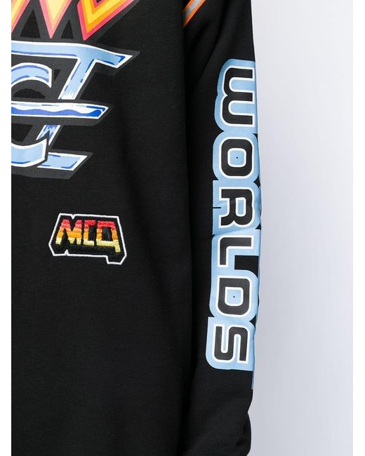 McQ Alexander McQueen Black Logo Logo Hooded Sweater for men