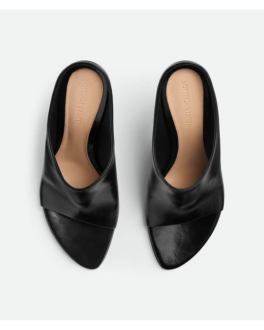 Bottega Veneta Black Heeled Flip-Flops 'Rana'