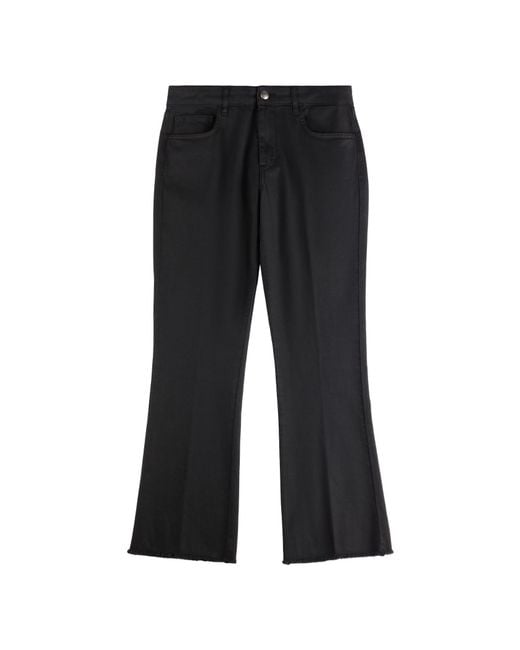 Fay Black Logo Patch 5-Pocket Trousers