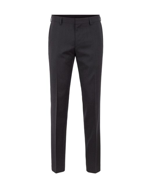 Boss Blue Solid Color Casual Trousers for men