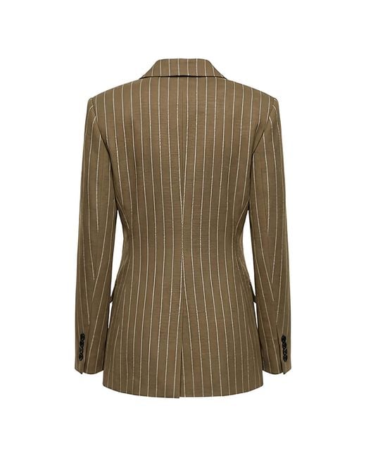 Max Mara Green Long-Sleeved Suit Jacket